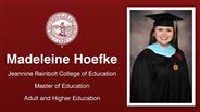 Madeleine Hoefke - Jeannine Rainbolt College of Education - Master of Education - Adult and Higher Education