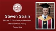 Steven Strain - Michael F. Price College of Business - Master of Accountancy - Accounting