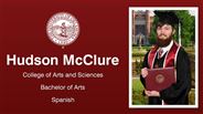 Hudson McClure - College of Arts and Sciences - Bachelor of Arts - Spanish