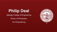 Philip Deal - Gallogly College of Engineering - Doctor of Philosophy - Civil Engineering