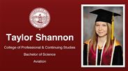 Taylor Shannon - College of Professional & Continuing Studies - Bachelor of Science - Aviation