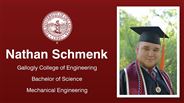 Nathan Schmenk - Gallogly College of Engineering - Bachelor of Science - Mechanical Engineering