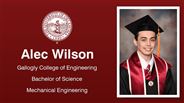 Alec Wilson - Gallogly College of Engineering - Bachelor of Science - Mechanical Engineering