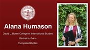 Alana Humason - David L. Boren College of International Studies - Bachelor of Arts - European Studies