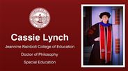 Cassie Lynch - Jeannine Rainbolt College of Education - Doctor of Philosophy - Special Education