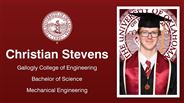 Christian Stevens - Gallogly College of Engineering - Bachelor of Science - Mechanical Engineering