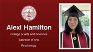 Alexi Hamilton - College of Arts and Sciences - Bachelor of Arts - Psychology