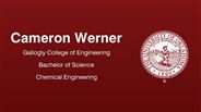 Cameron Werner - Gallogly College of Engineering - Bachelor of Science - Chemical Engineering