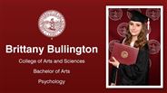 Brittany Bullington - College of Arts and Sciences - Bachelor of Arts - Psychology