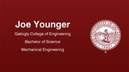 Joe Younger - Gallogly College of Engineering - Bachelor of Science - Mechanical Engineering