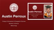 Austin Perroux - College of Atmospheric & Geographic Sciences - Bachelor of Science - Meteorology