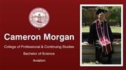 Cameron Morgan - College of Professional & Continuing Studies - Bachelor of Science - Aviation
