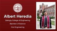 Albert Heredia - Gallogly College of Engineering - Bachelor of Science - Civil Engineering