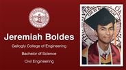 Jeremiah Boldes - Gallogly College of Engineering - Bachelor of Science - Civil Engineering