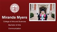 Miranda Myers - College of Arts and Sciences - Bachelor of Arts - Communication