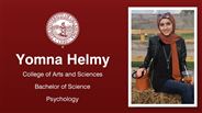 Yomna Helmy - College of Arts and Sciences - Bachelor of Science - Psychology