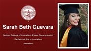 Sarah Beth Guevara - Gaylord College of Journalism & Mass Communication - Bachelor of Arts in Journalism - Journalism