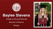 Baylee Stevens - College of Arts and Sciences - Bachelor of Science - Biology