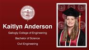 Kaitlyn Anderson - Gallogly College of Engineering - Bachelor of Science - Civil Engineering