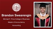 Brandon Swearengin - Michael F. Price College of Business - Master of Accountancy - Accounting