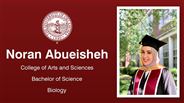Noran Abueisheh - College of Arts and Sciences - Bachelor of Science - Biology