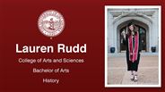 Lauren Rudd - College of Arts and Sciences - Bachelor of Arts - History