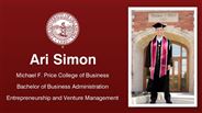 Ari Simon - Michael F. Price College of Business - Bachelor of Business Administration - Entrepreneurship and Venture Management