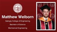 Matthew Welborn - Gallogly College of Engineering - Bachelor of Science - Mechanical Engineering