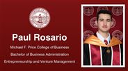 Paul Rosario - Michael F. Price College of Business - Bachelor of Business Administration - Entrepreneurship and Venture Management