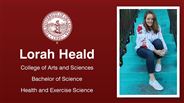 Lorah Heald - College of Arts and Sciences - Bachelor of Science - Health and Exercise Science
