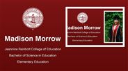 Madison Morrow - Jeannine Rainbolt College of Education - Bachelor of Science in Education - Elementary Education