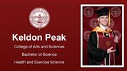 Keldon Peak - College of Arts and Sciences - Bachelor of Science - Health and Exercise Science
