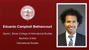 Eduardo Campbell Bethancourt - David L. Boren College of International Studies - Bachelor of Arts - International Studies