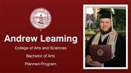 Andrew Leaming - College of Arts and Sciences - Bachelor of Arts - Planned Program