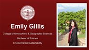 Emily Gillis - College of Atmospheric & Geographic Sciences - Bachelor of Science - Environmental Sustainability
