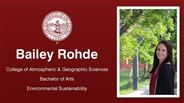 Bailey Rohde - College of Atmospheric & Geographic Sciences - Bachelor of Arts - Environmental Sustainability