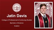 Jatin Davis - College of Professional & Continuing Studies - Bachelor of Science - Aviation