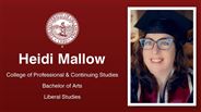 Heidi Mallow - College of Professional & Continuing Studies - Bachelor of Arts - Liberal Studies