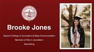 Brooke Jones - Gaylord College of Journalism & Mass Communication - Bachelor of Arts in Journalism - Advertising