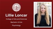Lillie Loncar - College of Arts and Sciences - Bachelor of Arts - Psychology