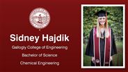 Sidney Hajdik - Gallogly College of Engineering - Bachelor of Science - Chemical Engineering