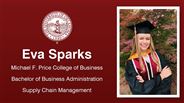 Eva Sparks - Michael F. Price College of Business - Bachelor of Business Administration - Supply Chain Management