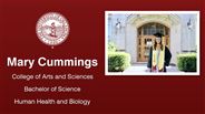 Mary Cummings - College of Arts and Sciences - Bachelor of Science - Human Health and Biology
