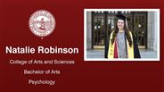 Natalie Robinson - College of Arts and Sciences - Bachelor of Arts - Psychology