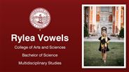 Rylea Vowels - College of Arts and Sciences - Bachelor of Science - Multidisciplinary Studies