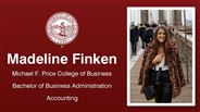 Madeline Finken - Michael F. Price College of Business - Bachelor of Business Administration - Accounting