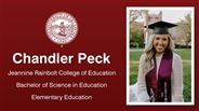 Chandler Peck - Jeannine Rainbolt College of Education - Bachelor of Science in Education - Elementary Education