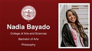 Nadia Bayado - College of Arts and Sciences - Bachelor of Arts - Philosophy