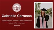 Gabrielle Carrasco - Gaylord College of Journalism & Mass Communication - Bachelor of Arts in Journalism - Advertising