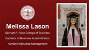 Melissa Lason - Michael F. Price College of Business - Bachelor of Business Administration - Human Resources Management